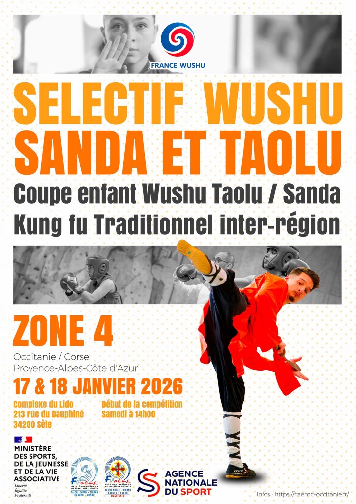 17 et 18 JANVIER 2026 👉 Sélectif France (samedi) 👉 Coupe Enfants Wushu & Kung Fu Traditionnel (dimanche) 🔥 Compétiteurs, jeunes talents et passionnés : on vous attend nombreux ! ⏳ Inscriptions jusqu’au 4 janvier – 23h59