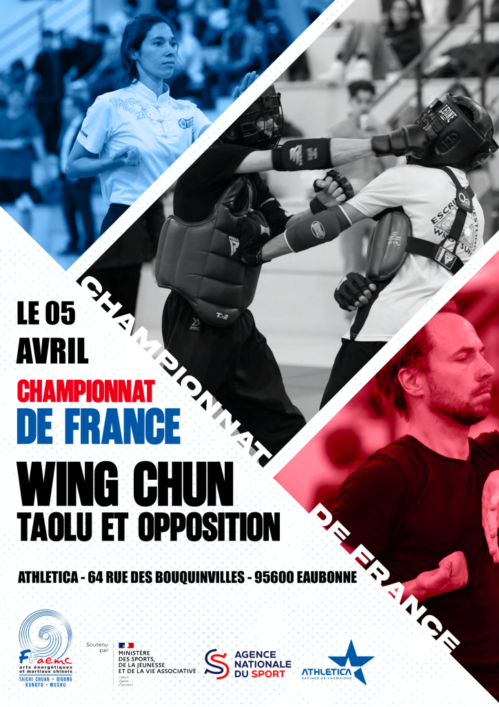 🥋 Championnat de France Traditionnels Wing Chun Les pratiquants de Wing Chun se donnent rendez-vous à Eaubonne (95) pour le Championnat de France Traditionnels Wing Chun 2026 🇫🇷 Au programme plusieurs épreuves : 🥊 Combat libre (light contact et full contact) 🤝 Chi-Sao libre 🎭 Combat technique chorégraphié 🔥 Taolu (forme traditionnelle ou expression artistique) Une compétition ouverte aux différentes lignées de Wing Chun, dans un esprit sportif tout en respectant les spécificités techniques et martiales de la discipline. 📍 Complexe sportif Athletica – Luc Abalo 64 rue des Bouquinvilles 95600 Eaubonne 👉 Plus d’infos sur le site de la FFAEMC et du Comité Occitanie #FFAEMC #WingChun #ArtsMartiauxChinois #Taolu #ChiSao